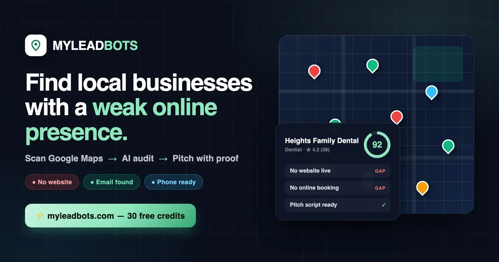 MyLeadBots: Google Maps Lead Generation SaaS screenshot